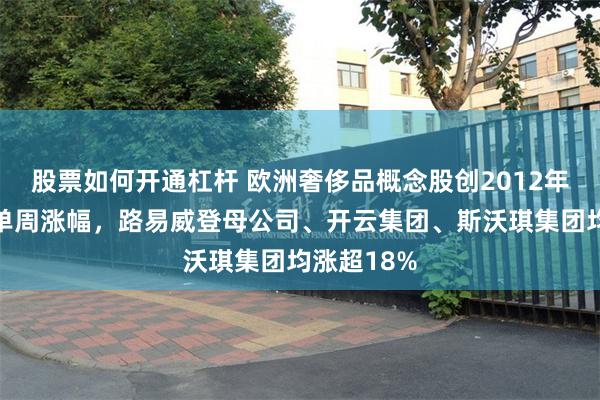 股票如何开通杠杆 欧洲奢侈品概念股创2012年以来最大单周涨幅，路易威登母公司、开云集团、斯沃琪集团均涨超18%