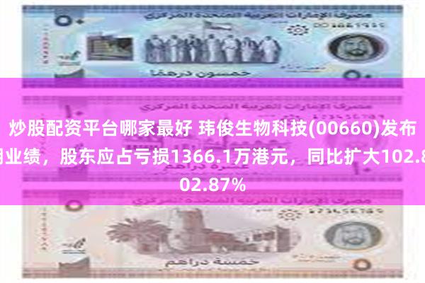 炒股配资平台哪家最好 玮俊生物科技(00660)发布中期业绩，股东应占亏损1366.1万港元，同比扩大102.87%