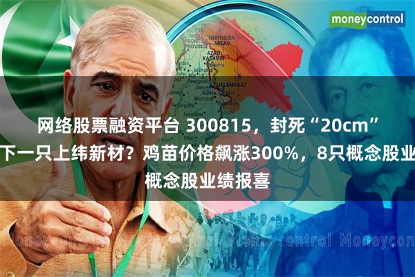 网络股票融资平台 300815，封死“20cm”涨停，下一只上纬新材？鸡苗价格飙涨300%，8只概念股业绩报喜