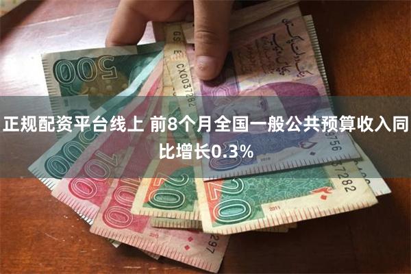 正规配资平台线上 前8个月全国一般公共预算收入同比增长0.3%